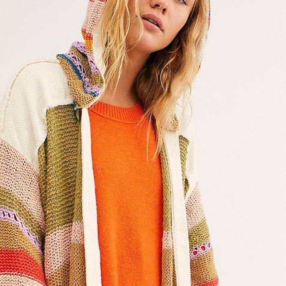 Free People Beach Party Fringe Cardigan Sweater - Picture 2 of 6